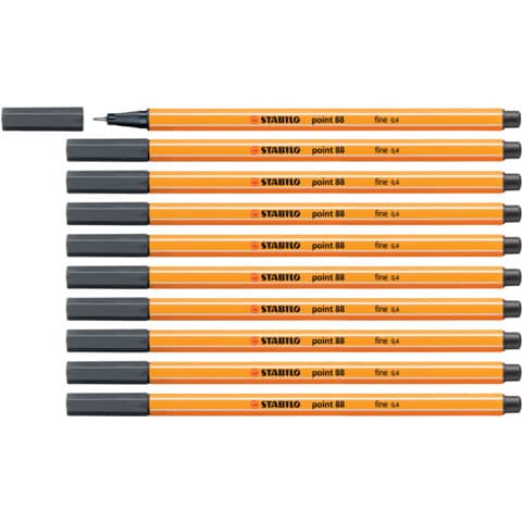 Fineliner Stabilo Point 88® 0,4 mm grigio nerastro 88/97